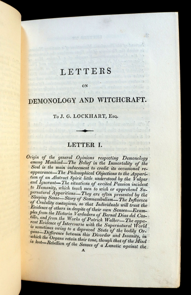 1830 1stED with 3 States illustrations by CRUIKSHANK - Letters on DEMONOLOGY & WITCHCRAFT by W. Scott bound by WOOD.