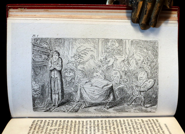 1830 1stED with 3 States illustrations by CRUIKSHANK - Letters on DEMONOLOGY & WITCHCRAFT by W. Scott bound by WOOD.