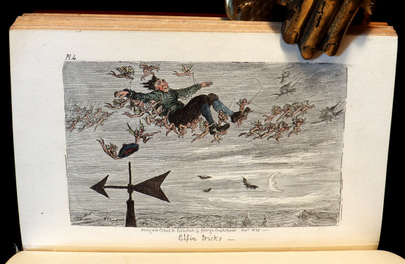 1830 1stED with 3 States illustrations by CRUIKSHANK - Letters on DEMONOLOGY & WITCHCRAFT by W. Scott bound by WOOD.