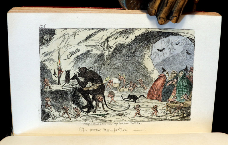 1830 1stED with 3 States illustrations by CRUIKSHANK - Letters on DEMONOLOGY & WITCHCRAFT by W. Scott bound by WOOD.