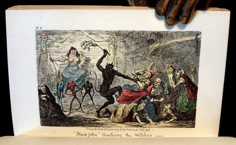 1830 1stED with 3 States illustrations by CRUIKSHANK - Letters on DEMONOLOGY & WITCHCRAFT by W. Scott bound by WOOD.