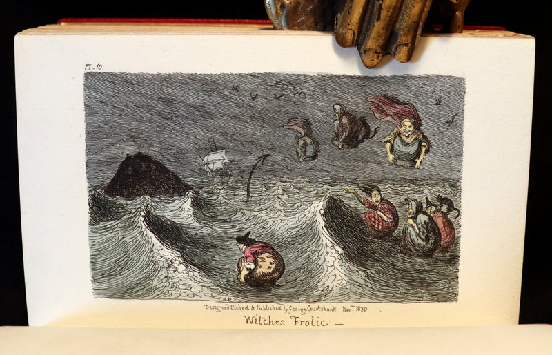1830 1stED with 3 States illustrations by CRUIKSHANK - Letters on DEMONOLOGY & WITCHCRAFT by W. Scott bound by WOOD.