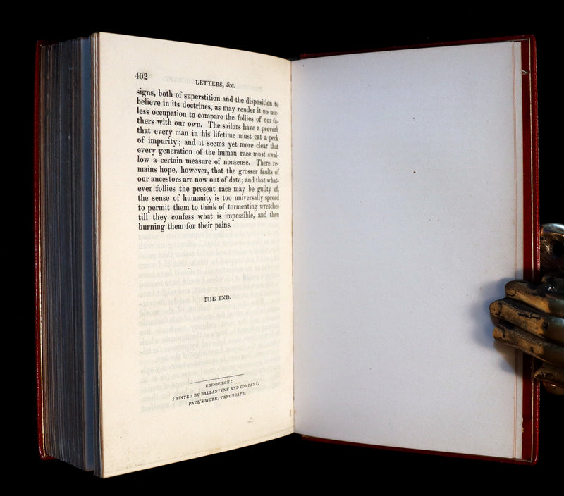 1830 1stED with 3 States illustrations by CRUIKSHANK - Letters on DEMONOLOGY & WITCHCRAFT by W. Scott bound by WOOD.