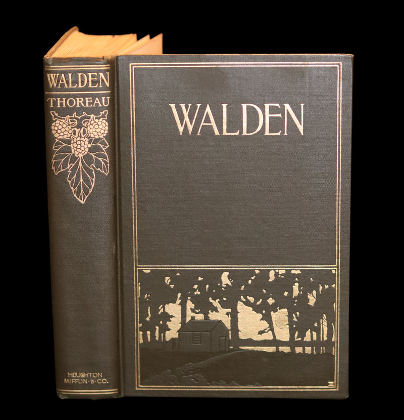 1902 Scarce Edition - WALDEN or, Life in the Woods by Henry David Thoreau with 28 Illustrations.