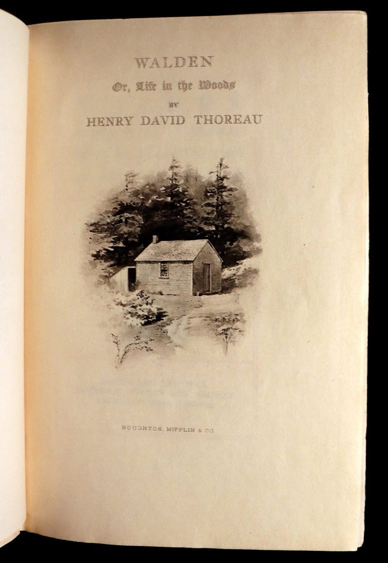 1902 Scarce Edition - WALDEN or, Life in the Woods by Henry David Thoreau with 28 Illustrations.