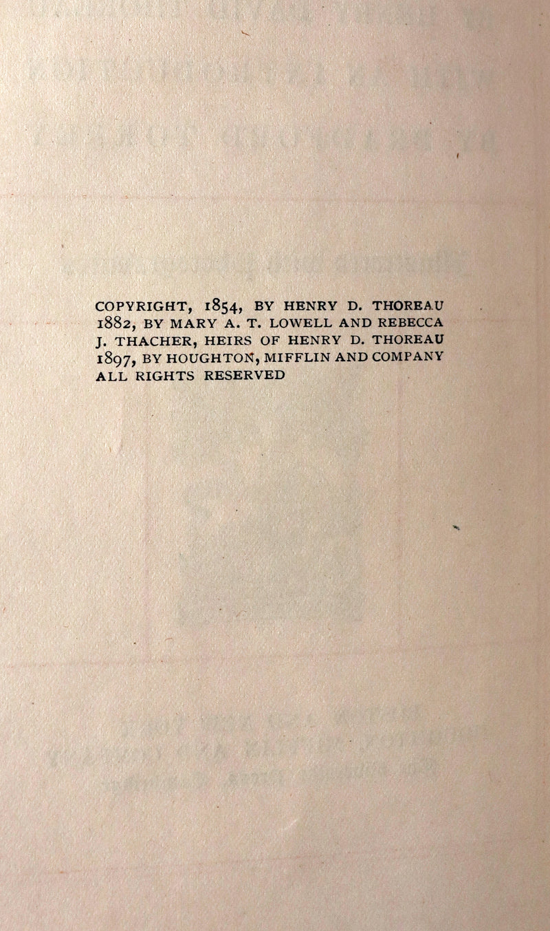 1902 Scarce Edition - WALDEN or, Life in the Woods by Henry David Thoreau with 28 Illustrations.