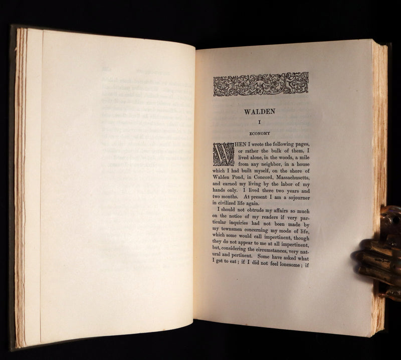 1902 Scarce Edition - WALDEN or, Life in the Woods by Henry David Thoreau with 28 Illustrations.