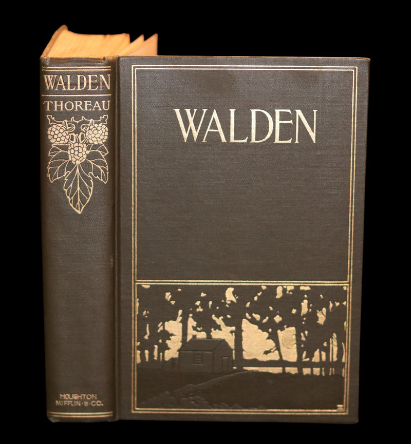 1902 Scarce Edition - WALDEN or, Life in the Woods by Henry David Thoreau with 28 Illustrations.