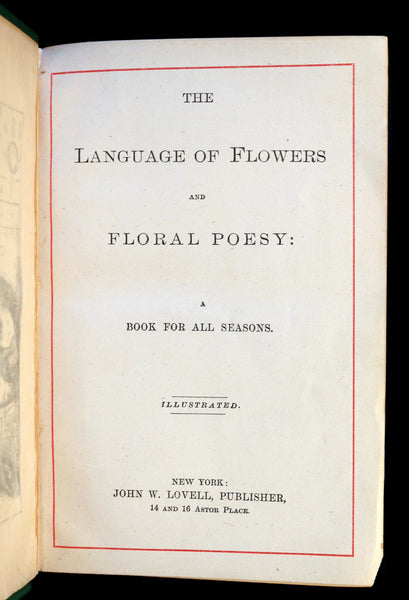 1881 Scarce Victorian Book - The LANGUAGE of FLOWERS and FLORAL POESY. A Book for All Seasons.
