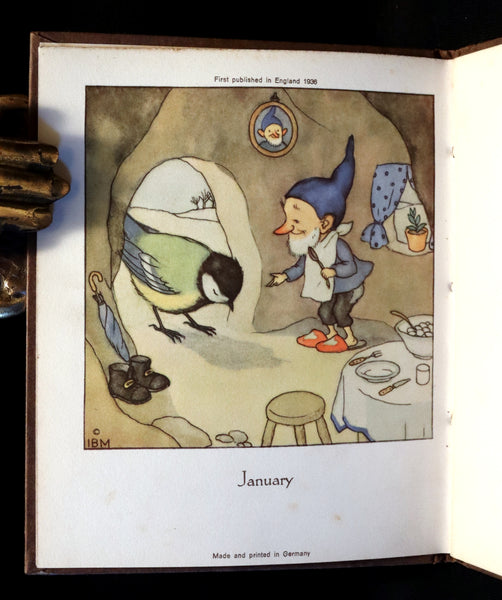 1936 Scarce First Edition - THE GNOME'S ALMANACK by Ida Bohatta.