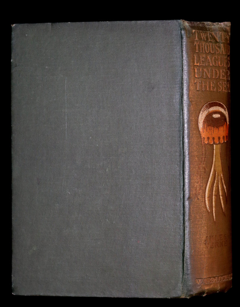 1905 Rare Book - Twenty Thousand Leagues Under the Sea by Jules Verne. Green variant.