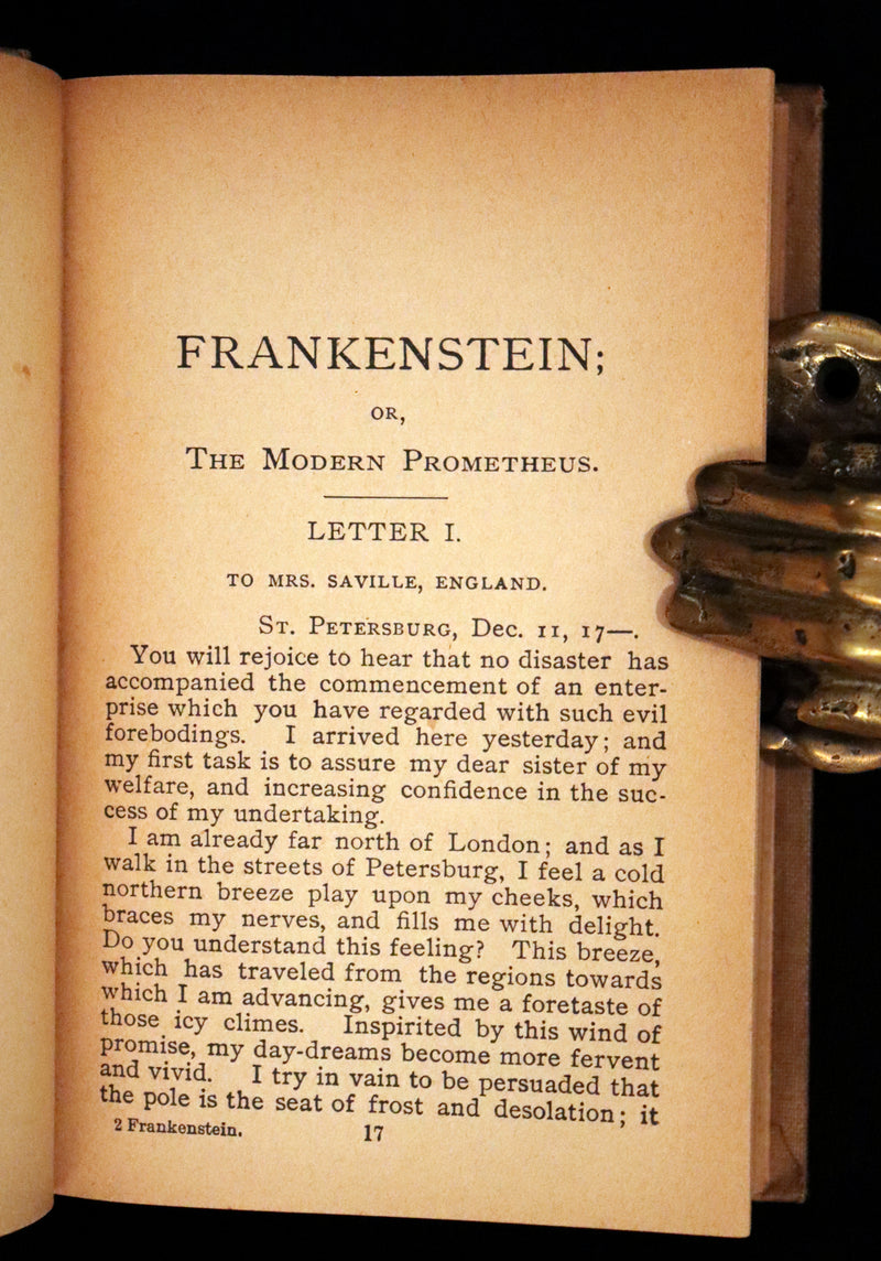 1900 Scarce Gothic Book - FRANKENSTEIN or, The Modern Prometheus by Mary Shelley.