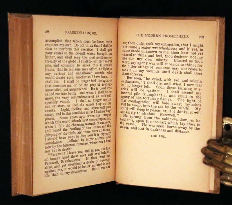 1900 Scarce Gothic Book - FRANKENSTEIN or, The Modern Prometheus by Mary Shelley.