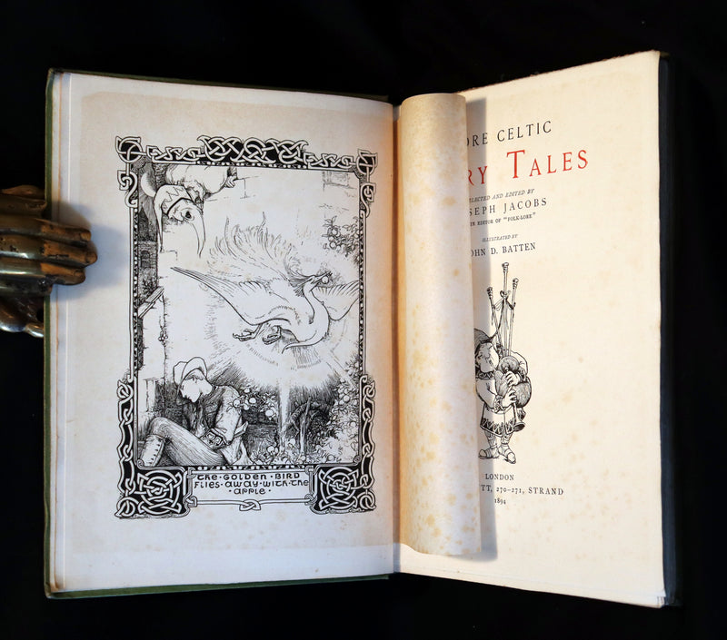 1894 Scarce First Edition - MORE CELTIC FAIRY TALES by Joseph Jacobs Illustrated by John D. Batten.