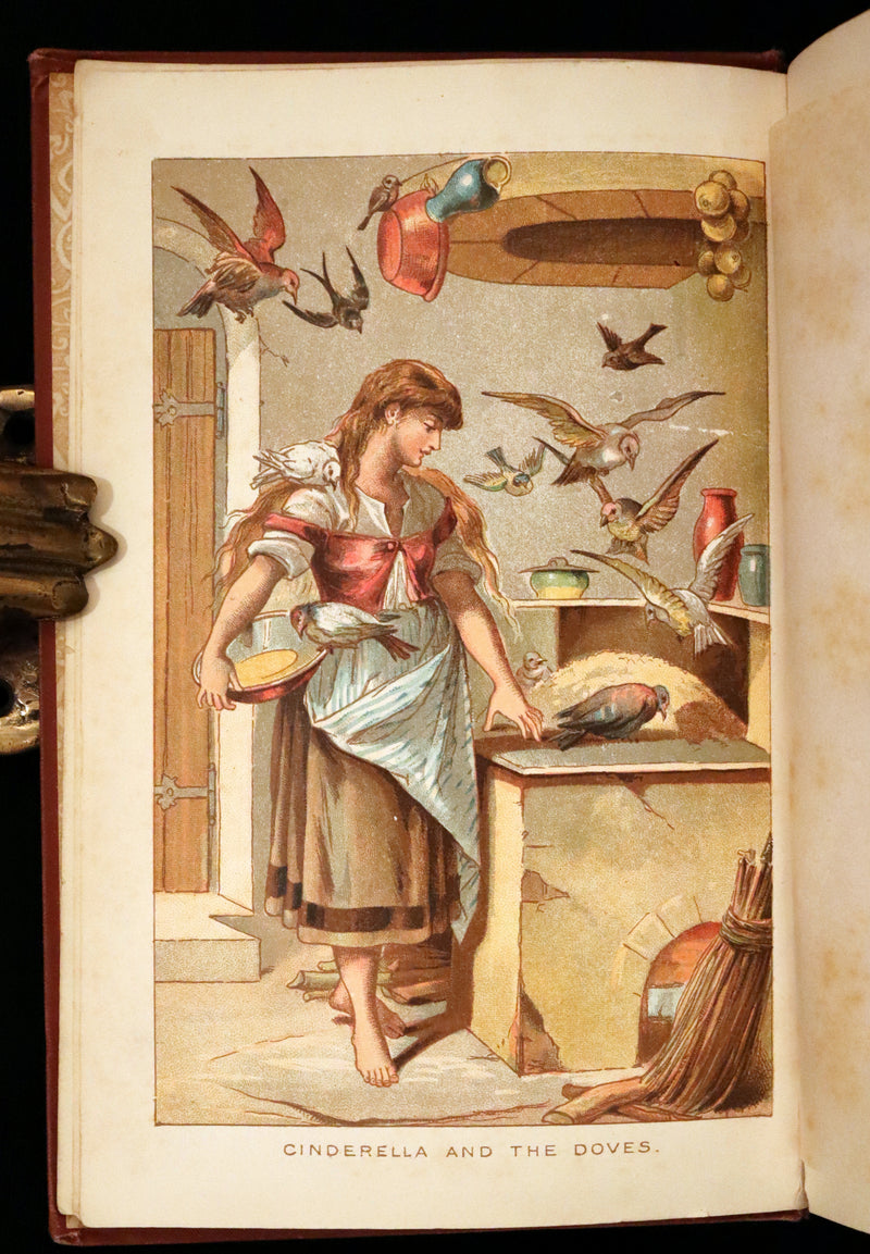 1896 Scarce Victorian Book - The Brothers Grimm's FAIRY TALES and Household Stories, illustrated.