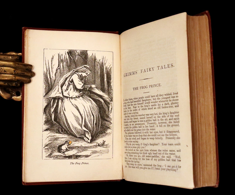 1896 Scarce Victorian Book - The Brothers Grimm's FAIRY TALES and Household Stories, illustrated.