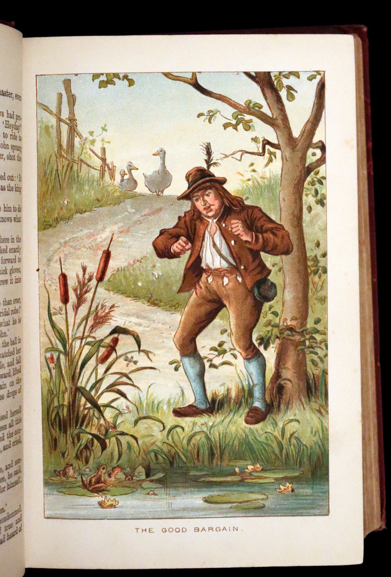 1896 Scarce Victorian Book - The Brothers Grimm's FAIRY TALES and Household Stories, illustrated.