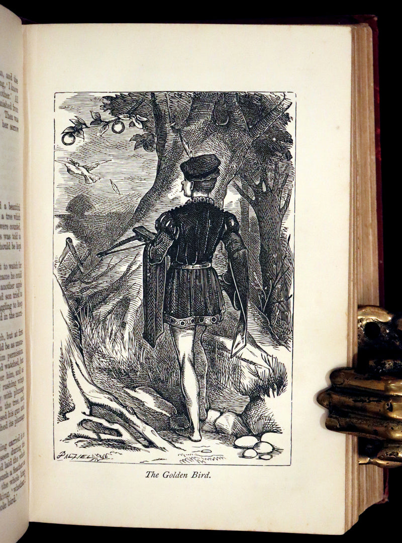 1896 Scarce Victorian Book - The Brothers Grimm's FAIRY TALES and Household Stories, illustrated.