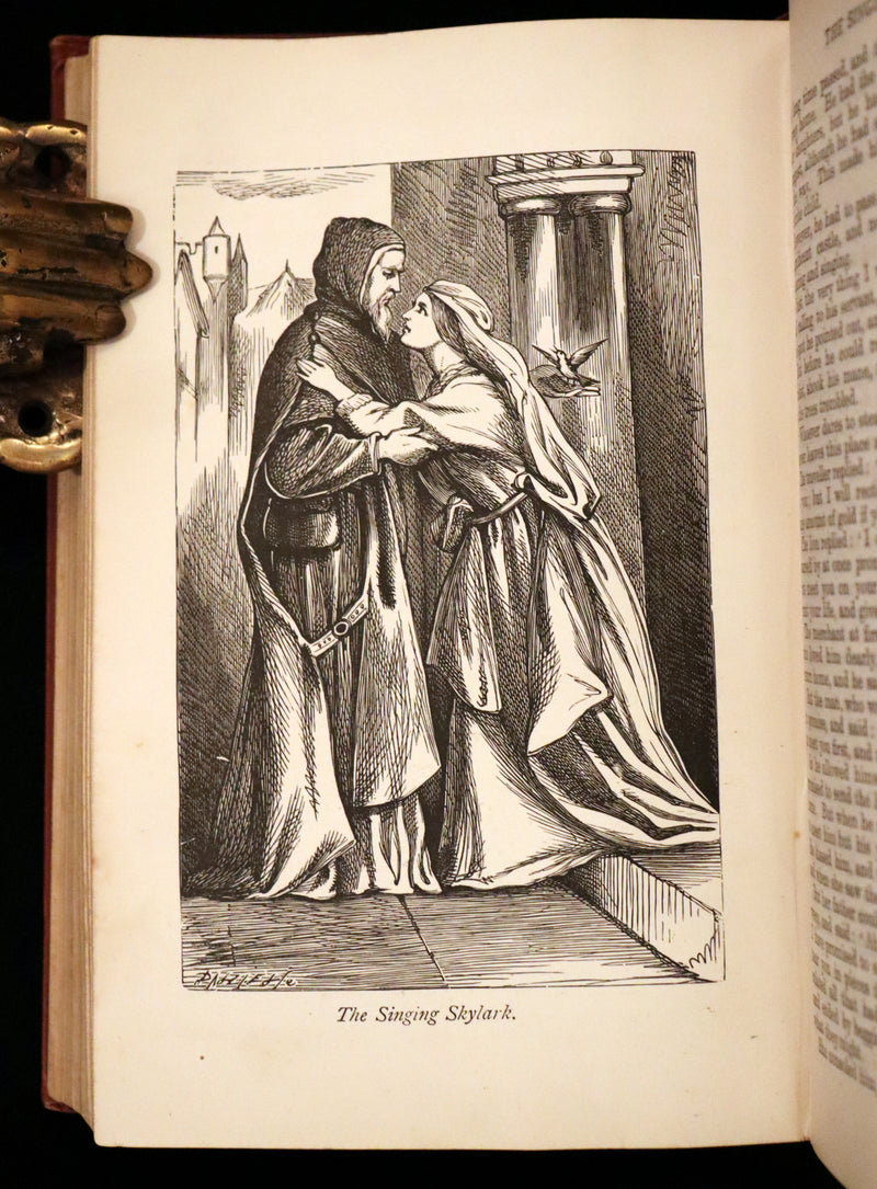 1896 Scarce Victorian Book - The Brothers Grimm's FAIRY TALES and Household Stories, illustrated.