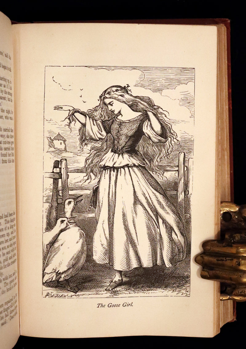 1896 Scarce Victorian Book - The Brothers Grimm's FAIRY TALES and Household Stories, illustrated.