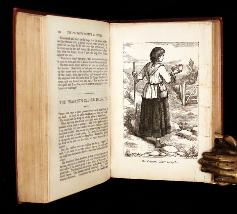 1896 Scarce Victorian Book - The Brothers Grimm's FAIRY TALES and Household Stories, illustrated.
