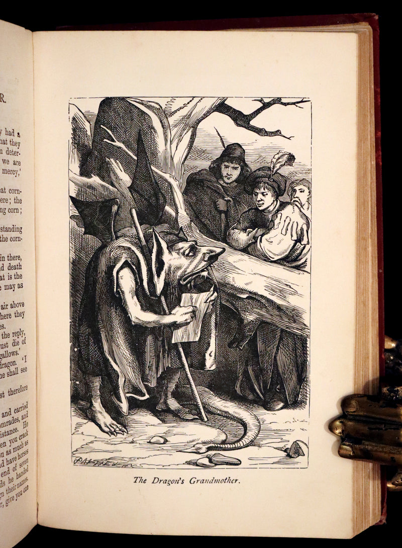 1896 Scarce Victorian Book - The Brothers Grimm's FAIRY TALES and Household Stories, illustrated.