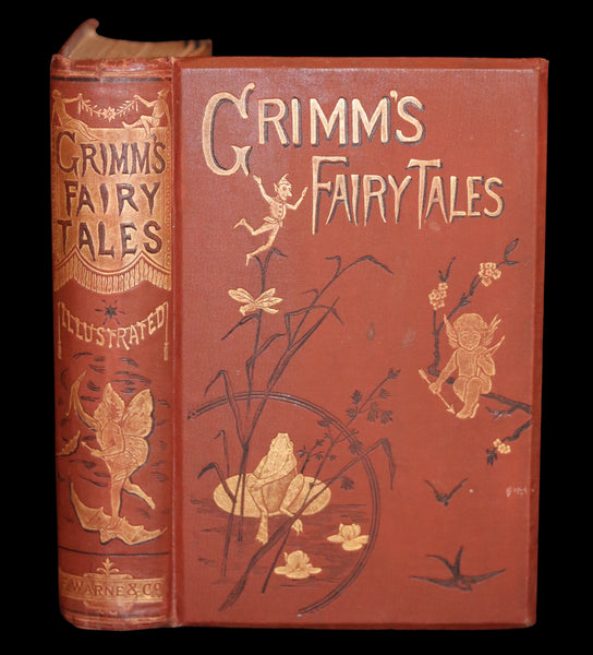 1896 Scarce Victorian Book - The Brothers Grimm's FAIRY TALES and Household Stories, illustrated.