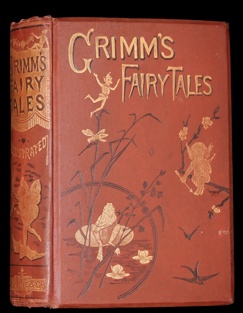 1896 Scarce Victorian Book - The Brothers Grimm's FAIRY TALES and Household Stories, illustrated.