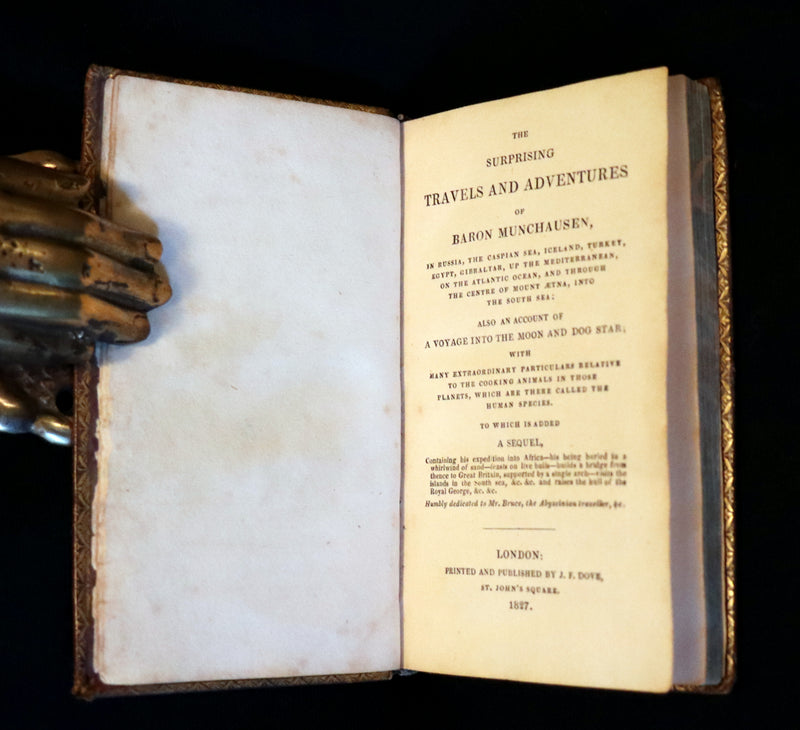 1827 Scarce Dove Edition - The Surprising TRAVELS and ADVENTURES of Baron MUNCHAUSEN.