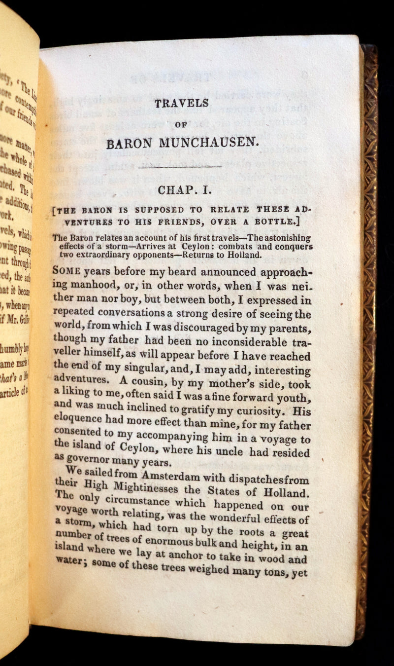 1827 Scarce Dove Edition - The Surprising TRAVELS and ADVENTURES of Baron MUNCHAUSEN.