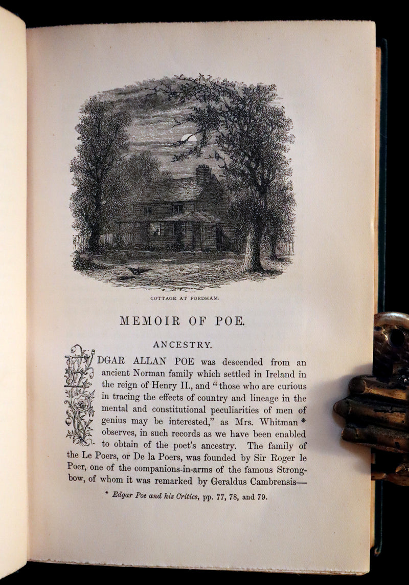 1883 Rare Book Set - The Works of Edgar Allan Poe (including Poems, Tales of Mystery and Imagination, Other).