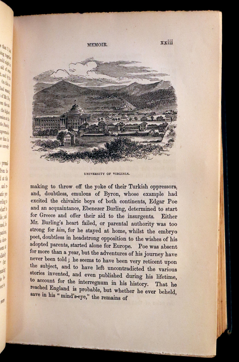 1883 Rare Book Set - The Works of Edgar Allan Poe (including Poems, Tales of Mystery and Imagination, Other).