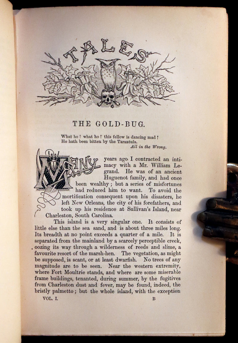 1883 Rare Book Set - The Works of Edgar Allan Poe (including Poems, Tales of Mystery and Imagination, Other).