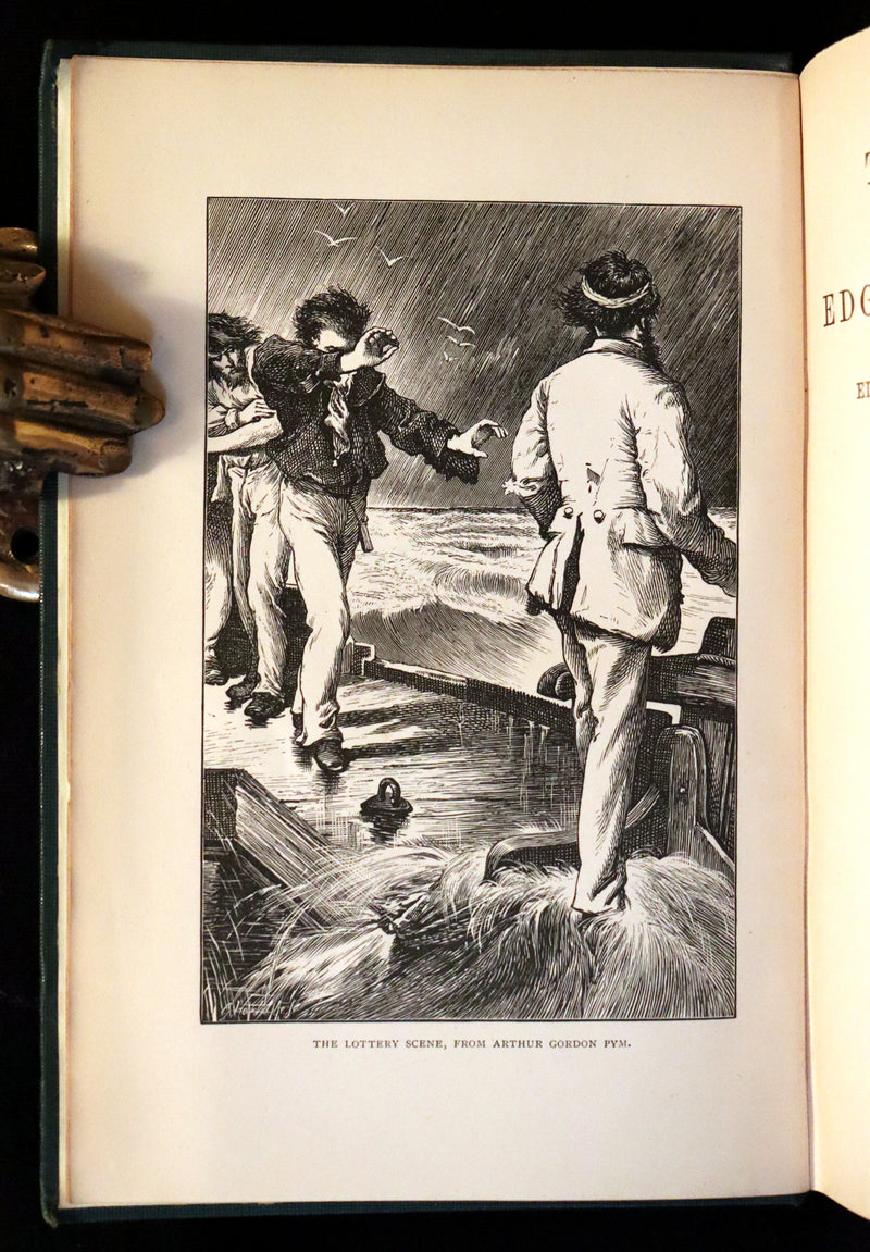 1883 Rare Book Set - The Works of Edgar Allan Poe (including Poems, Tales of Mystery and Imagination, Other).