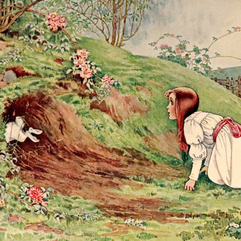 1908 Scarce Book - Alice's Adventures in Wonderland Illustrated by Amy Millicent Sowerby. 1st US Edition.