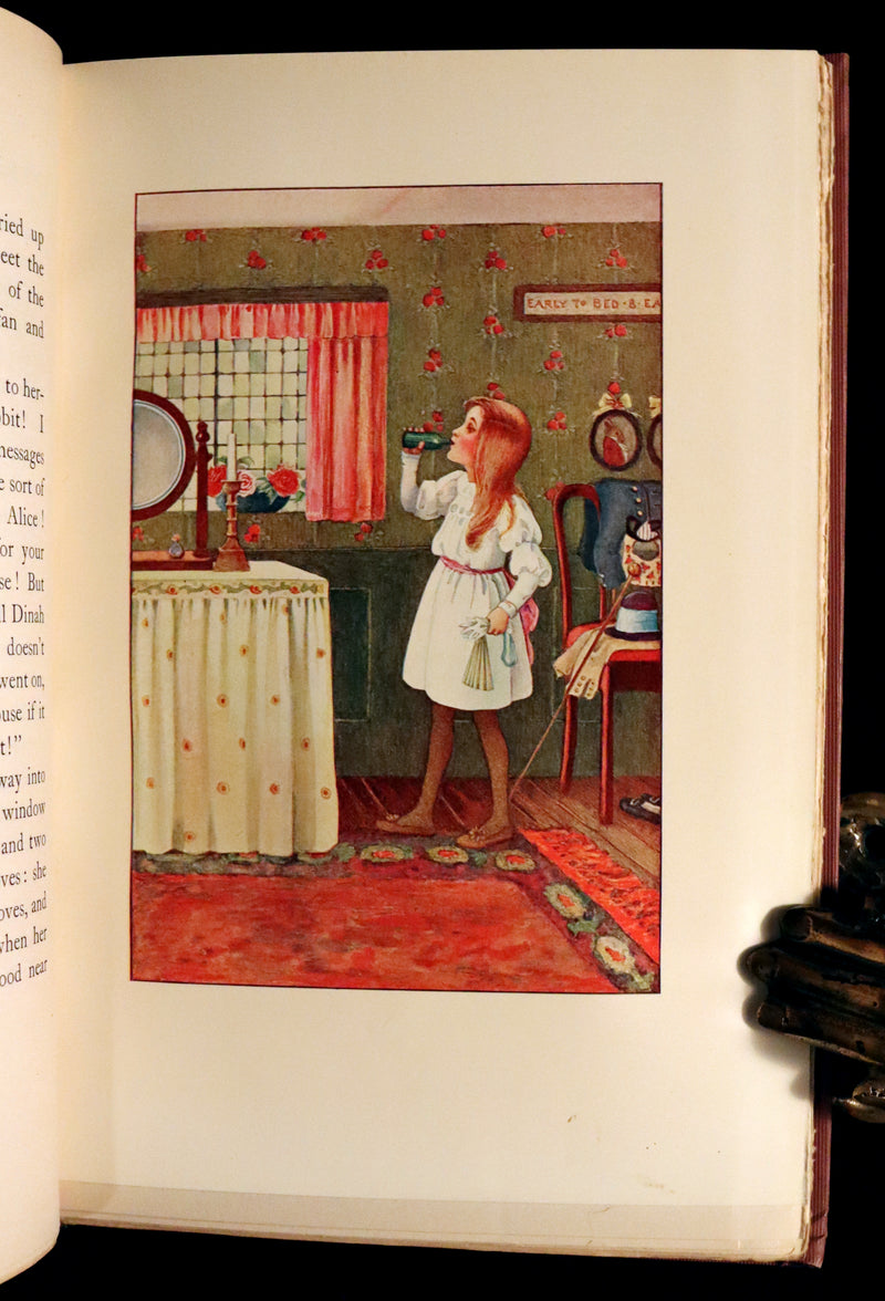 1908 Scarce Book - Alice's Adventures in Wonderland Illustrated by Amy Millicent Sowerby. 1st US Edition.