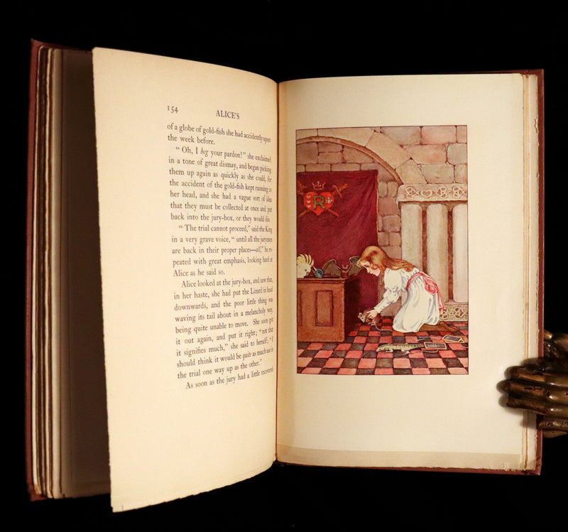 1908 Scarce Book - Alice's Adventures in Wonderland Illustrated by Amy Millicent Sowerby. 1st US Edition.