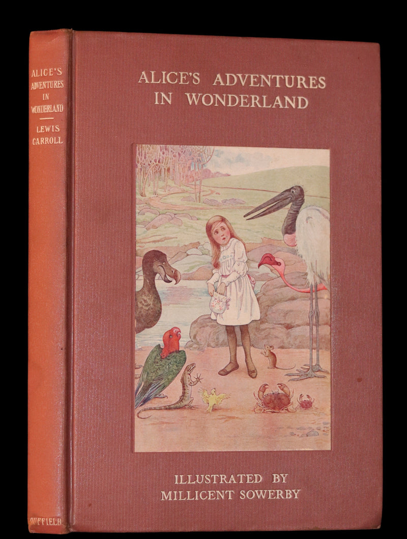 1908 Scarce Book - Alice's Adventures in Wonderland Illustrated by Amy Millicent Sowerby. 1st US Edition.