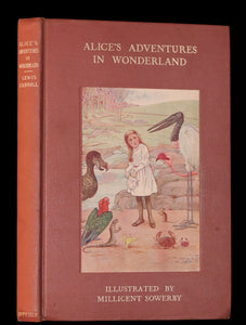 1908 Scarce Book - Alice's Adventures in Wonderland Illustrated by Amy Millicent Sowerby. 1st US Edition.