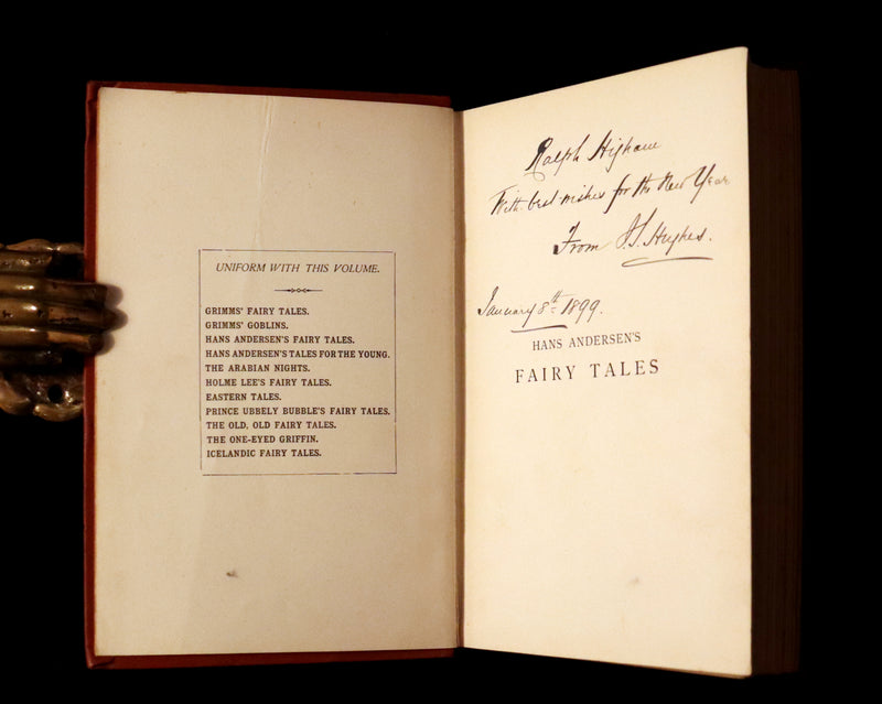 1898 Rare Victorian Book - Hans Christian Andersen's FAIRY TALES with original illustrations.