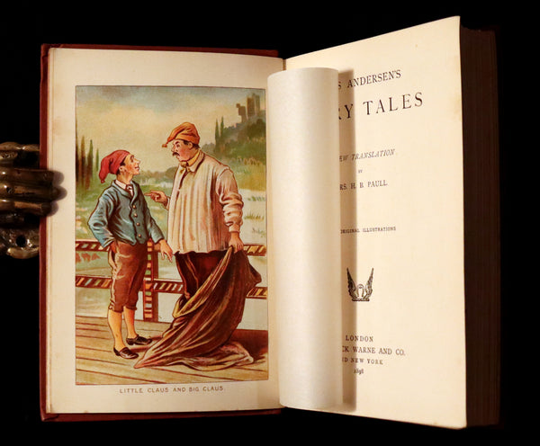 1898 Rare Victorian Book - Hans Christian Andersen's FAIRY TALES with original illustrations.