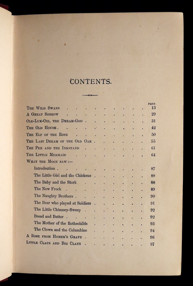 1898 Rare Victorian Book - Hans Christian Andersen's FAIRY TALES with original illustrations.