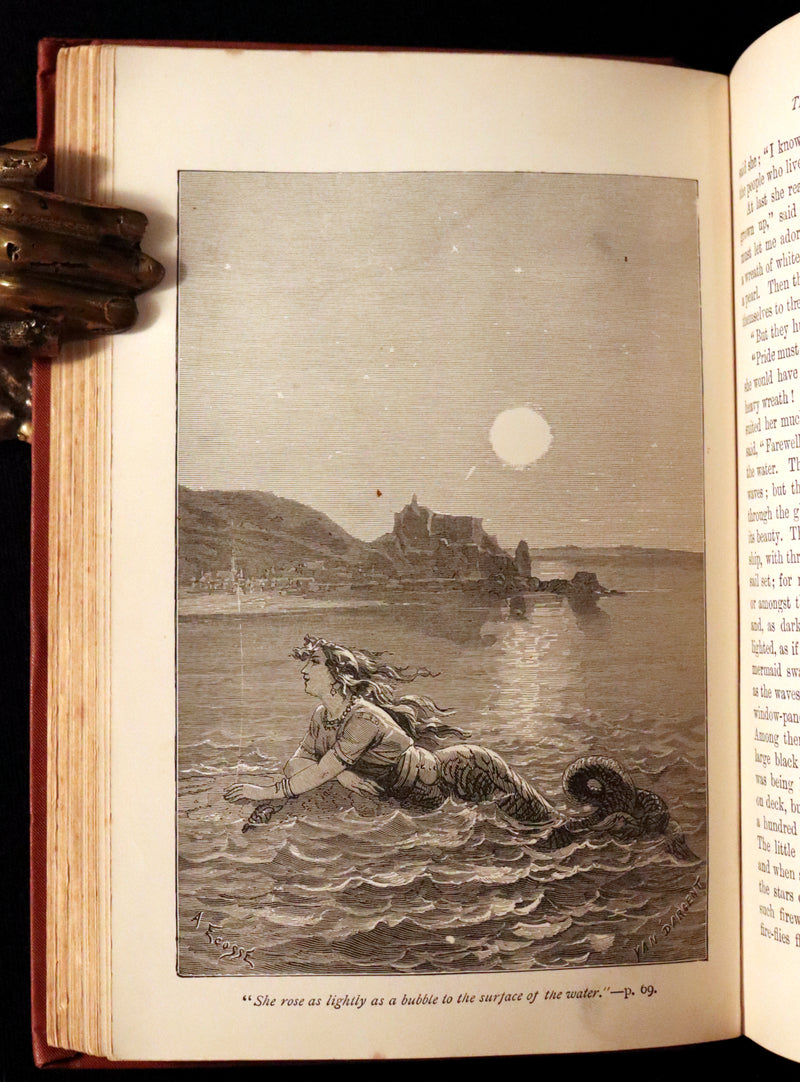 1898 Rare Victorian Book - Hans Christian Andersen's FAIRY TALES with original illustrations.