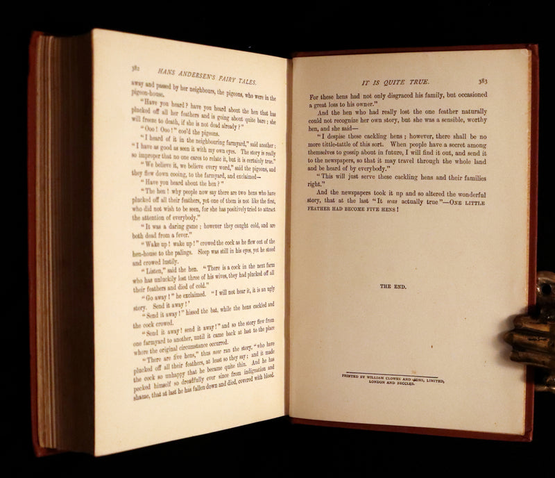 1898 Rare Victorian Book - Hans Christian Andersen's FAIRY TALES with original illustrations.