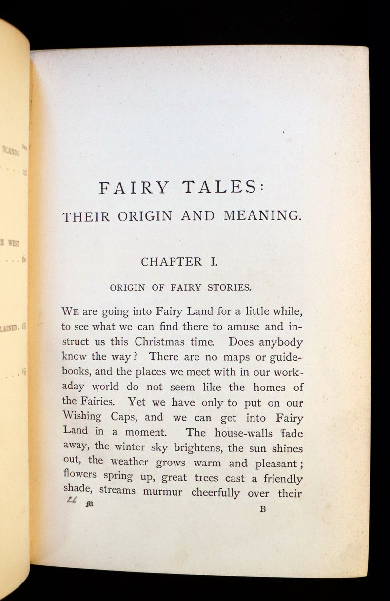 1878 Rare 1stED Book - FAIRY TALES, Their Origin and Meaning with Some Account of Dwellers in Fairyland.