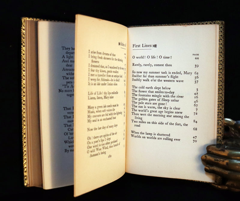 1920 Beautiful Riviere Binding -Selected Poems Of Percy Bysshe Shelley, English Romantic poet.