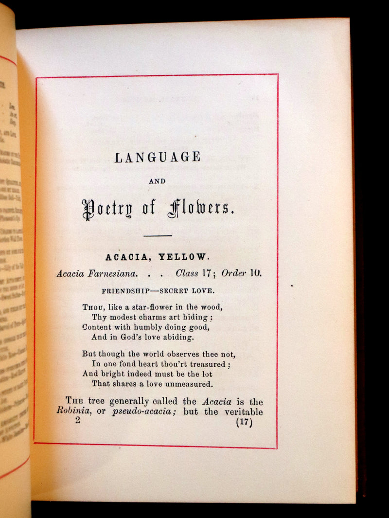 1870 Scarce Floriography Book - FLOWERS, Their Language, Poetry, and Sentiment.