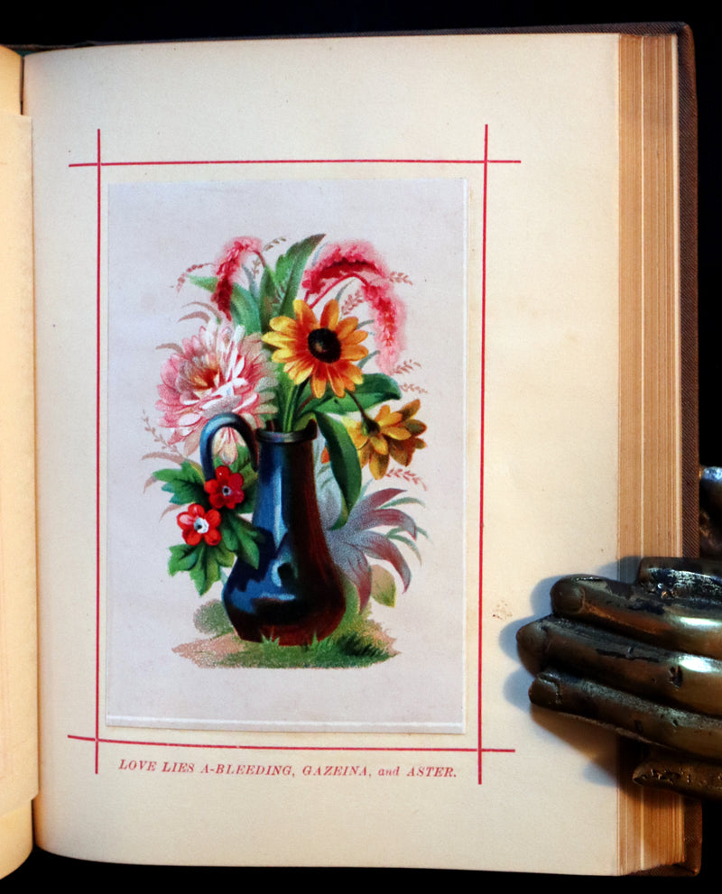 1870 Scarce Floriography Book - FLOWERS, Their Language, Poetry, and Sentiment.