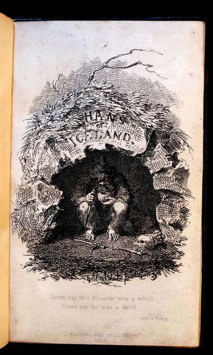 1825 Rare First Edition - HANS of ICELAND by Victor Hugo Illustrated by Cruikshank. Gothic Novel.