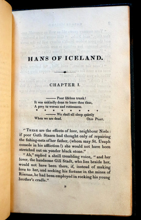 1825 Rare First Edition - HANS of ICELAND by Victor Hugo Illustrated by Cruikshank. Gothic Novel.